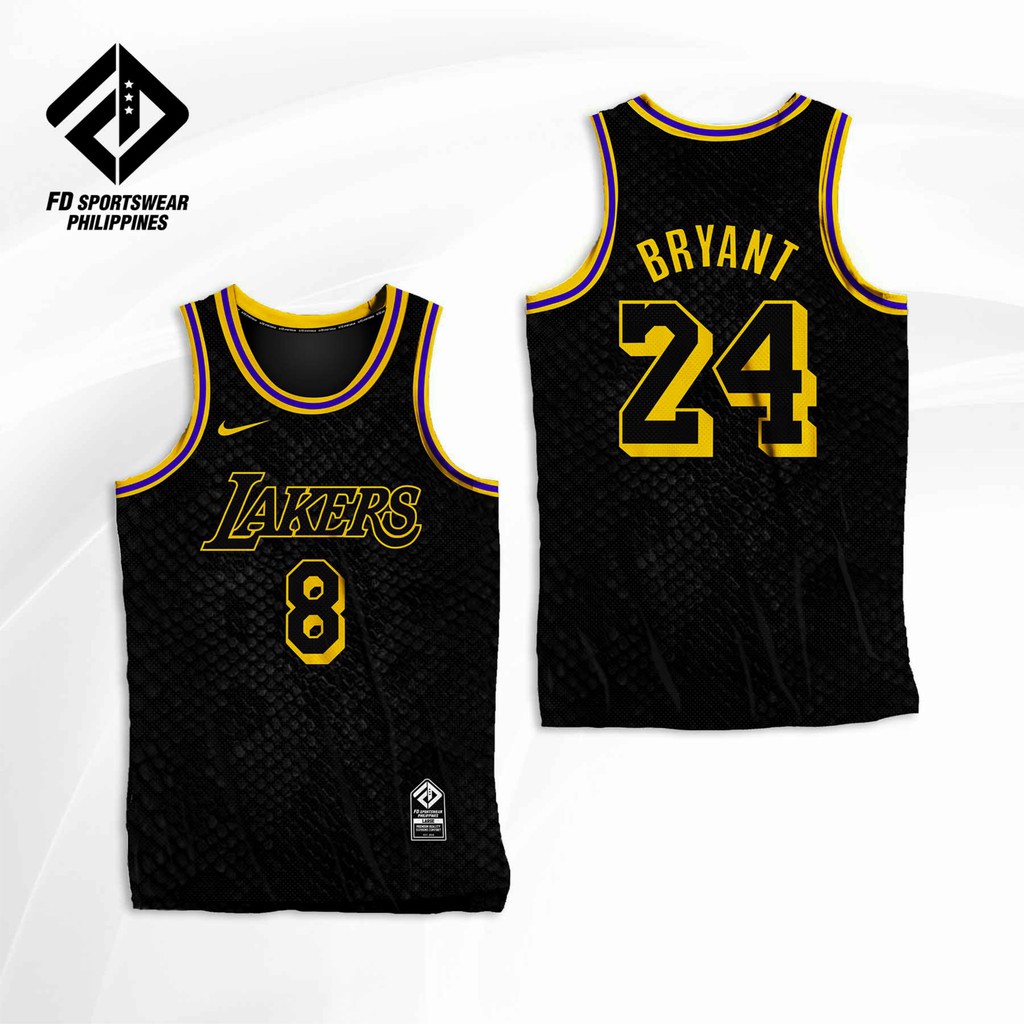BLACK MAMBA LAKERS KOBE BRYANT FULL SUBLIMATED JERSEY | Shopee Philippines
