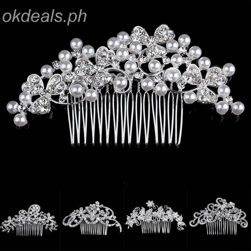 black rhinestone hair comb