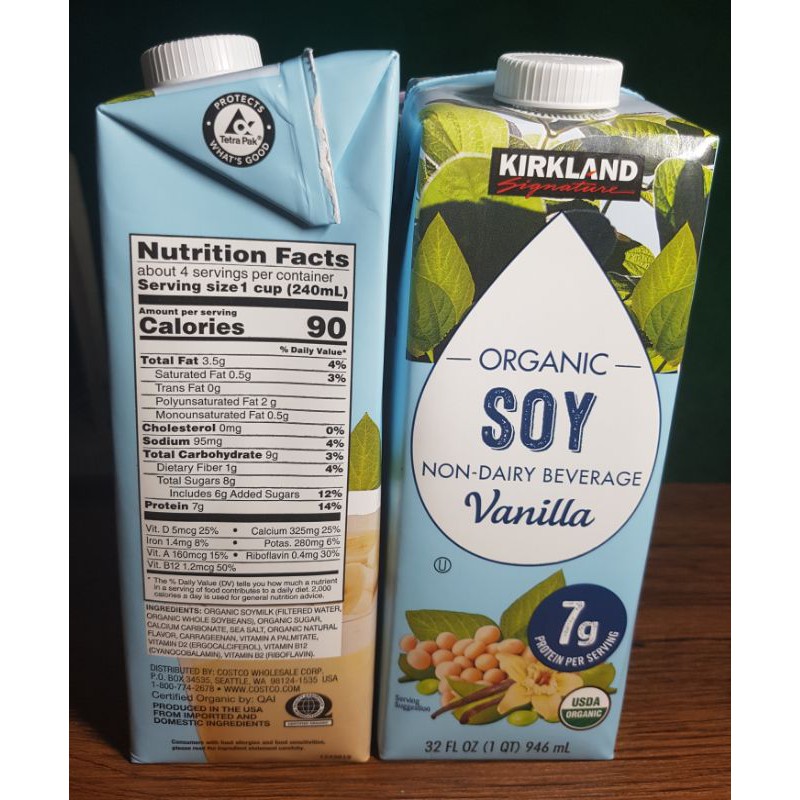 Kirkland Organic Soy Milk Nutrition Facts Besto Blog 