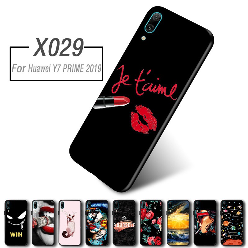 Huawei Y7 2019 Y7 Prime 2019 Black Phone Case Soft Cover ...