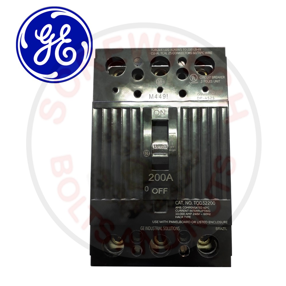 GE 200AMP 10KA 3POLE GENERAL ELECTRIC CIRCUIT BREAKER Shopee Philippines