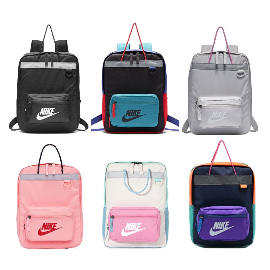 W2BV Nike Tanjun New Fashion Black Backpack Men Women Sport Bag Casual Backpack 25*33*14cm●