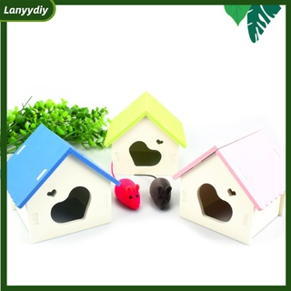 gd Trendy Hamster Wooden Nest Sleeping  House Home Luxury Cage Pet Diy Hideout Hut Toy Sports Climbing Frame Small #2