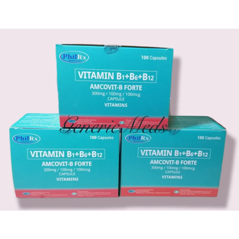 AMCOVIT B FORTE Capsule Vitamin B Complex B1 B6 B12 | Shopee Philippines