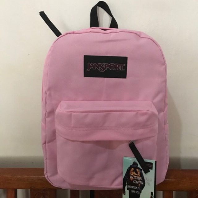 baby pink jansport backpack