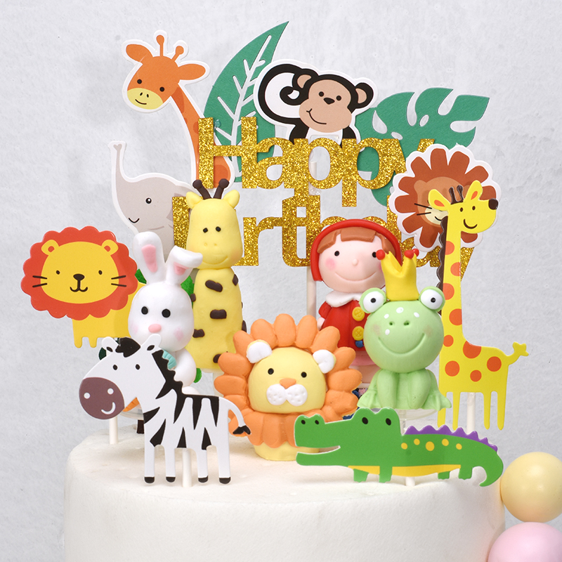 3D Soft Clay Animal Cake Topper Jungle Safari Theme for Birthday Party Cake  Decorations Wild One Animal Lion Tiger | Shopee Philippines