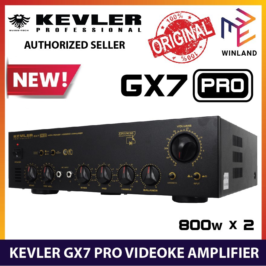 Kevler GX7 PRO High Power Videoke Amplifier 800W x 2 Mic Echo GX7