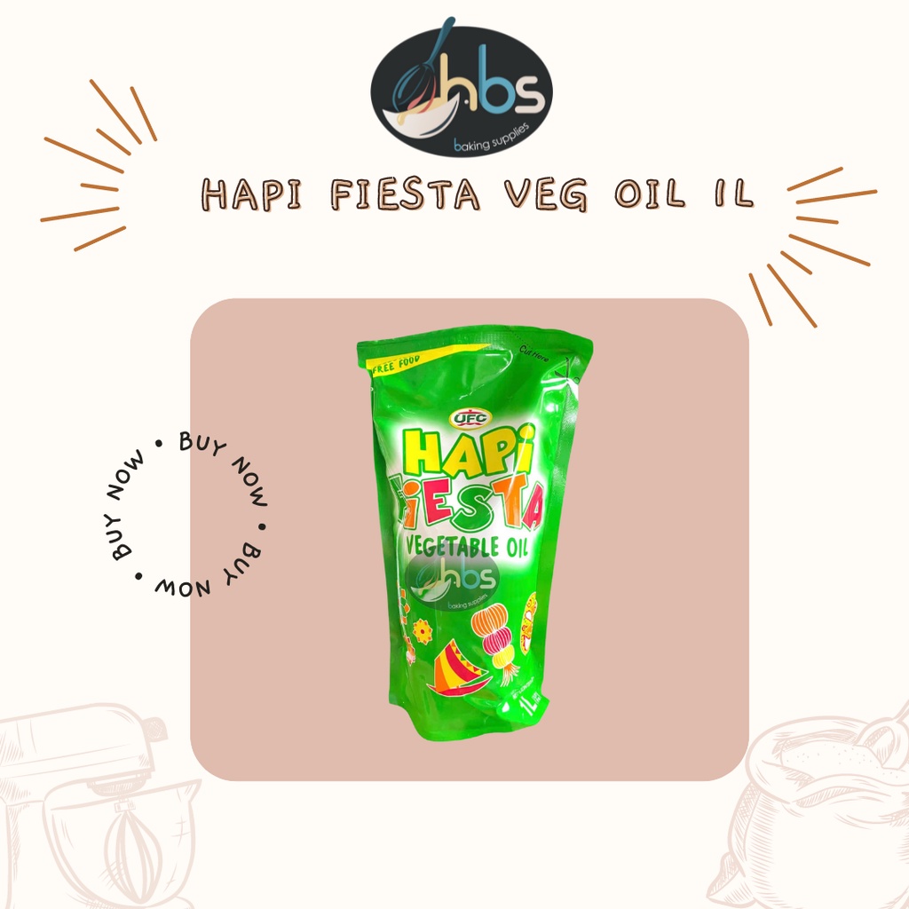 Hapi fiesta Vegetable Oil 1 liter Shopee Philippines