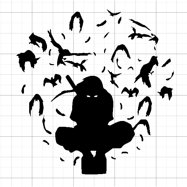 Vinyl Decal Sticker Naruto Theme Uchiha Itachi Crows Silhoutte Cars