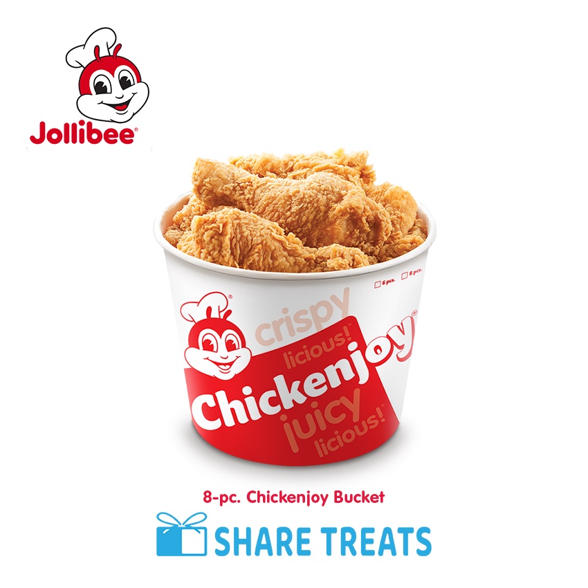 Jollibee 8pc. Chickenjoy Bucket (SMS eVoucher) Shopee Philippines