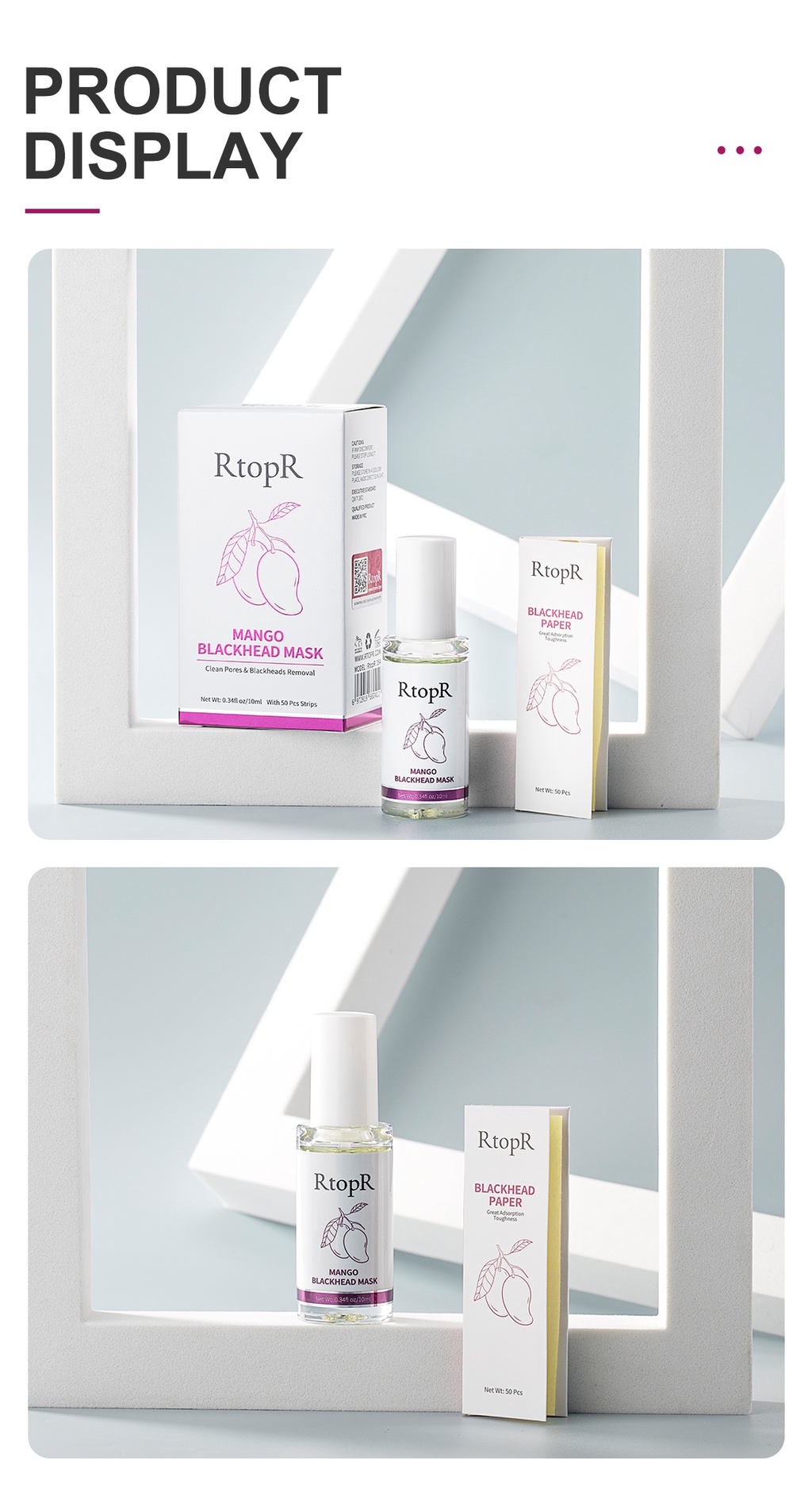 RtopR Mango Blackhead Remover Mask Deep Cleans Pores Acne Treatment ...