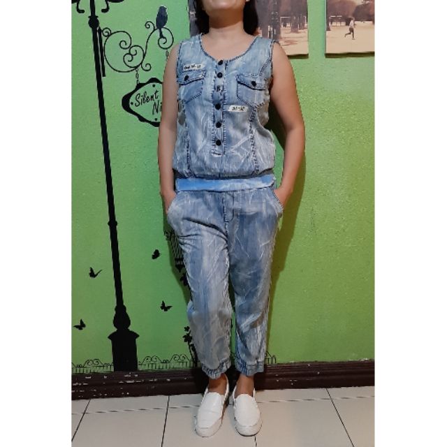 denim jumpsuit only