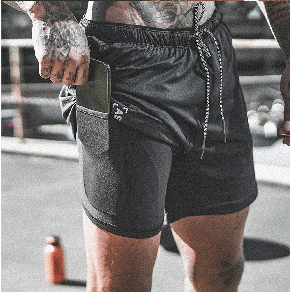 2 in 1 shorts phone pocket