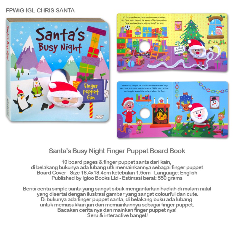 Kd Santa S Busy Night Finger Puppet Board Book Shopee Philippines