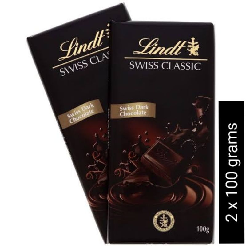 Lindt Swiss Classic Dark Chocolate 100g X 2 Shopee Philippines 8855