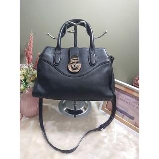 BREAL GENUINE LEATHER TWO-WAY BAG IN BLACK | Shopee Philippines