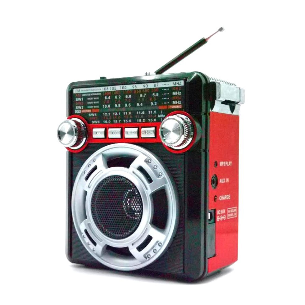 KUKU Portable Rechargeable XBass FM/AM/SW16 Band Transistor Radio