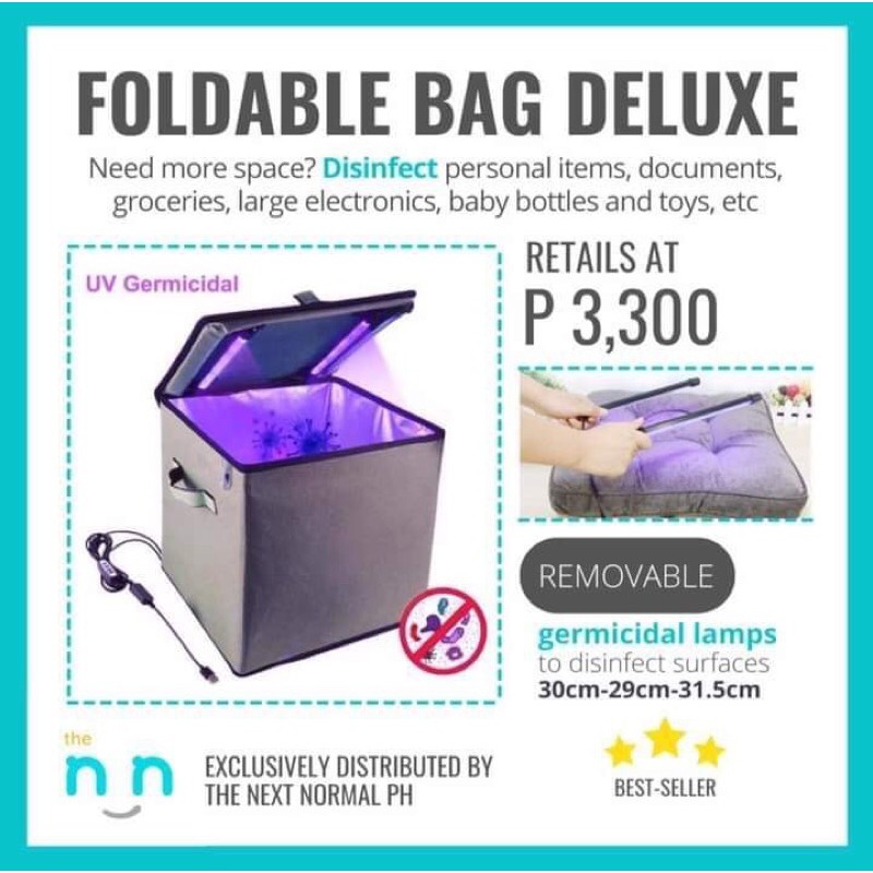 UV UVC FOLDABLE BAG STERILIZING BOX SANITIZING BOX BABY BOTTLE UVC BOX