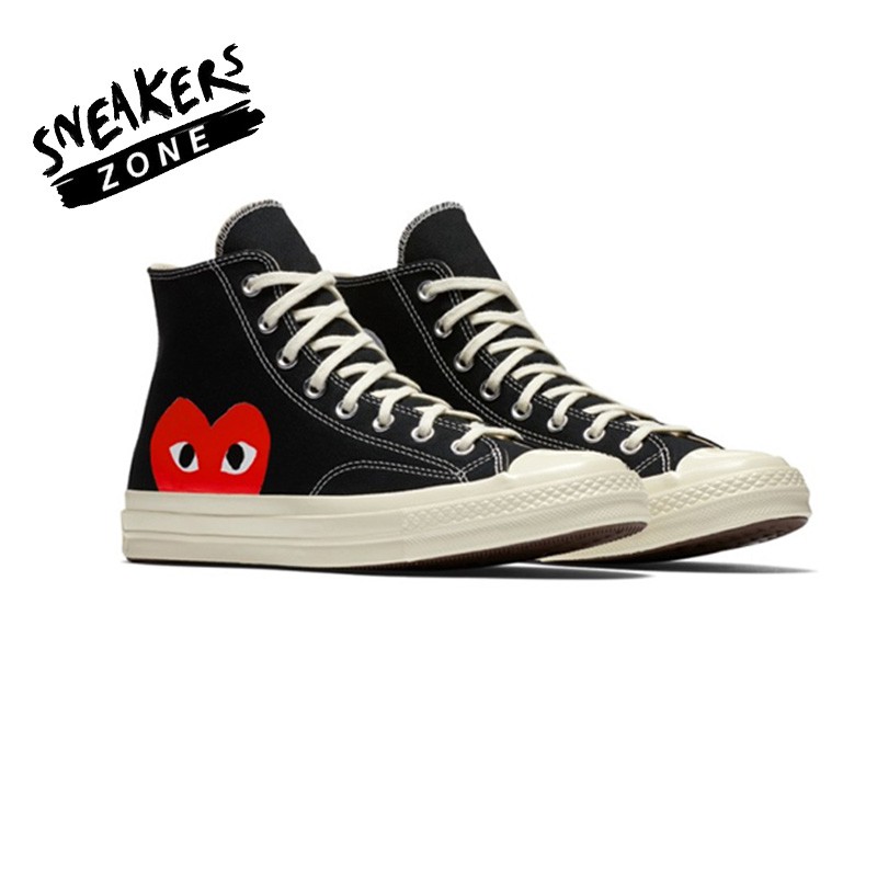 Converse x CDG PLAY 1970s Joint Name Love Polka Dot High Low Male ...