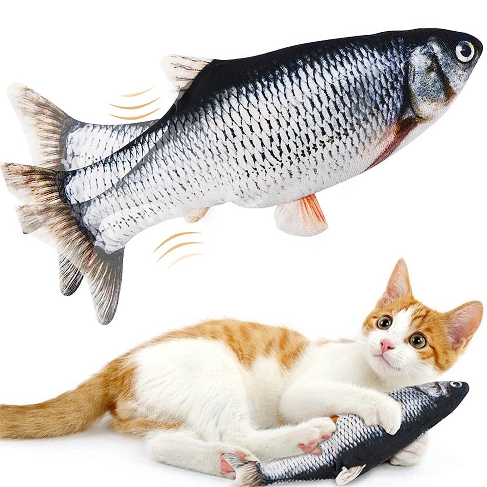 【FISHO】Floppy Fish Cat Toy Moving Fish Toy for Cats Interactive