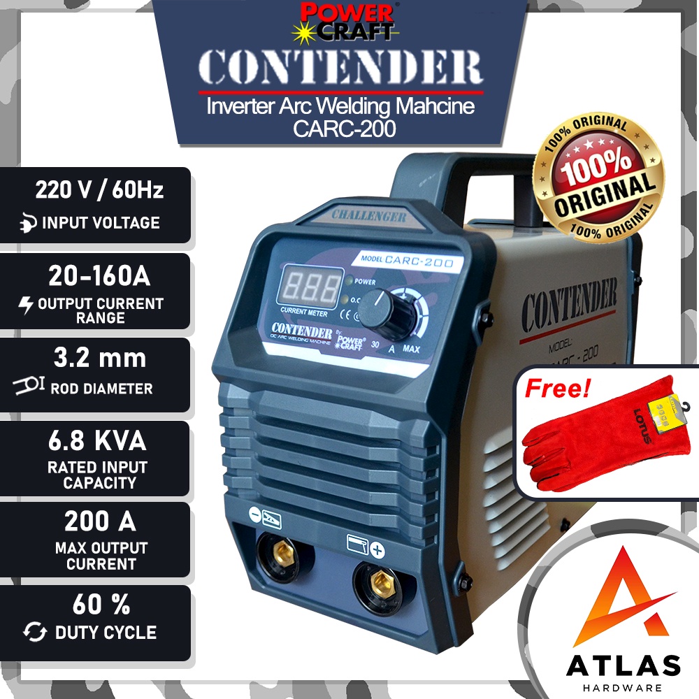 Power Craft Contender Welding Inverter Machine CARC 200 200amps max