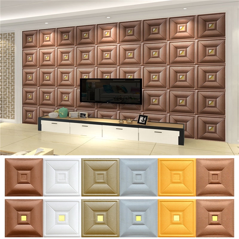 Pe Foam Wallpaper 3d Self Adhesive Wall Decor Decals For Tv Walls Sofa  Background Bedroom Living Room | Shopee Philippines