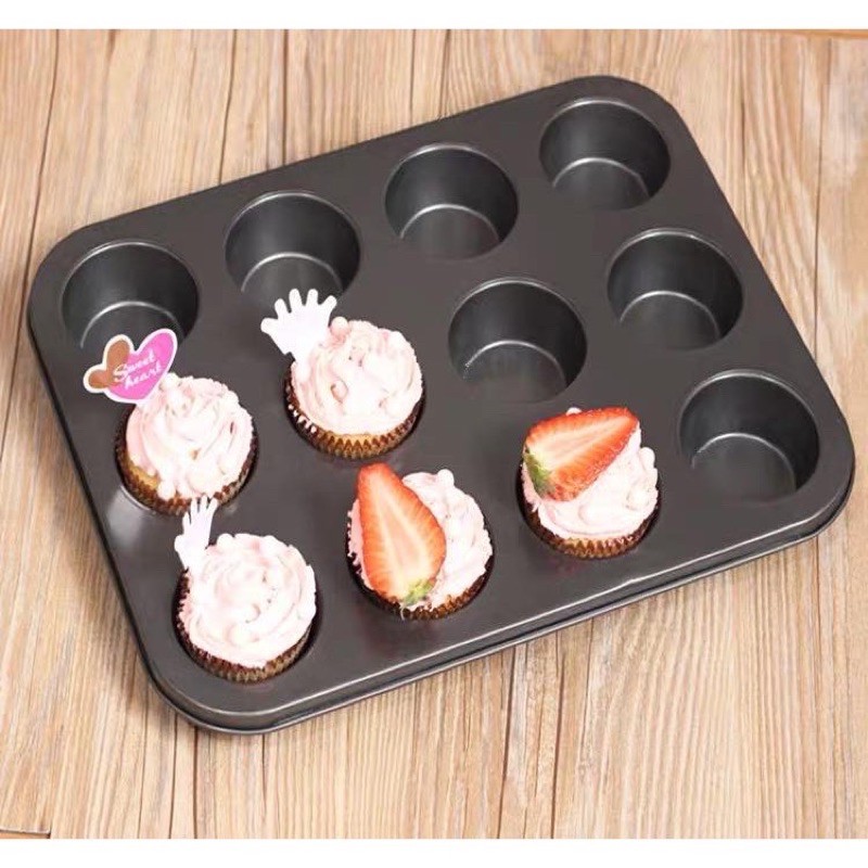 Ecolution Bakeins XL 6 Cup Muffin and Cupcake Pan PFOA, BPA, and PTFE Free Non-Stick Coating Heavy Duty Carbon Steel