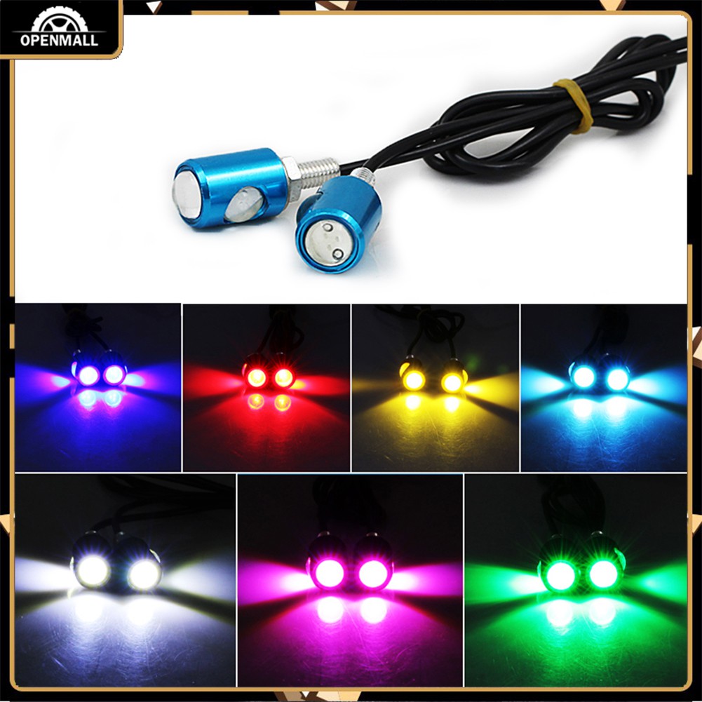 OM 2Pcs blinking Motorcycle LED Turn Signals Lights Eagle Eye Indicators Universal Shopee