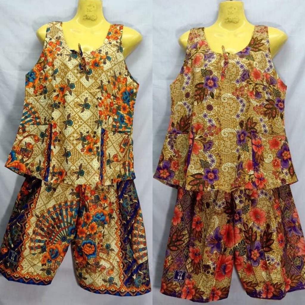 Large Pokok Batik Terno Sleeveless Shorts Set Thailand Large Pokok Batik Terno Sleeveless Shorts Set Thailand