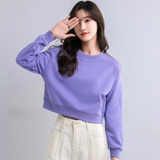 Crop Top Long Sleeve cotton Sexy Skinny Casual Fashion Women Clothes High Waist sweater
