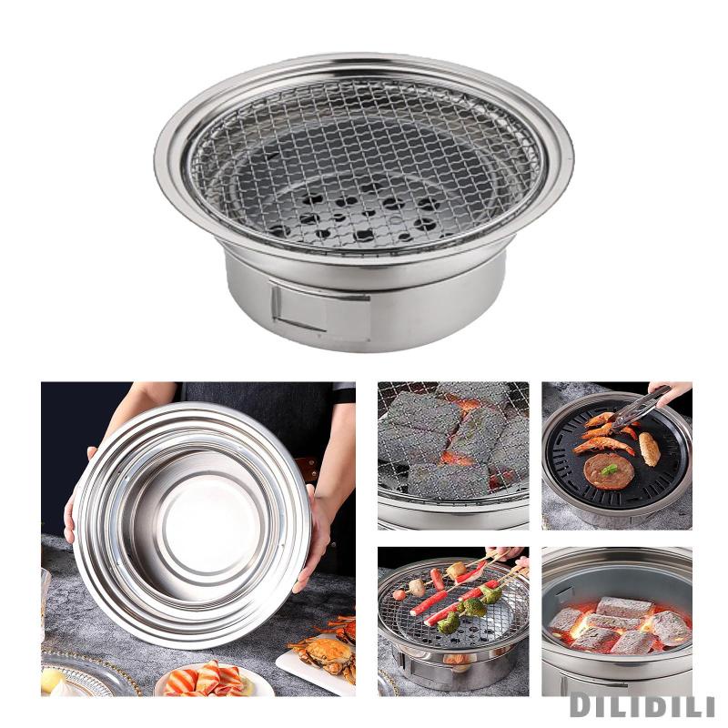 [HOT!] Japanese Tabletop BBQ Grill, Portable Round Barbecue Stove Food