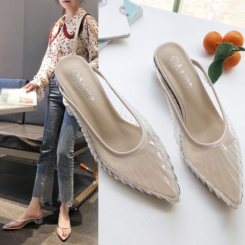 block heels transparent