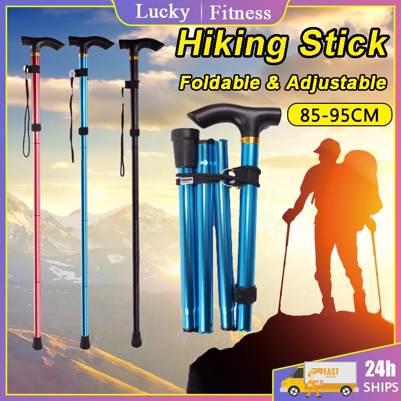 trekking pole crutches Telescopic Stick Outdoor Anti Shock Hiking Stick ...