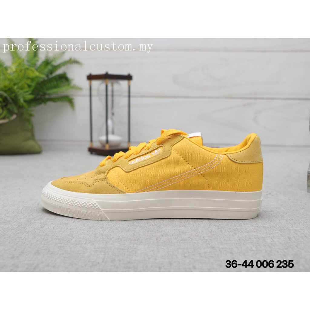 adidas continental vulc yellow