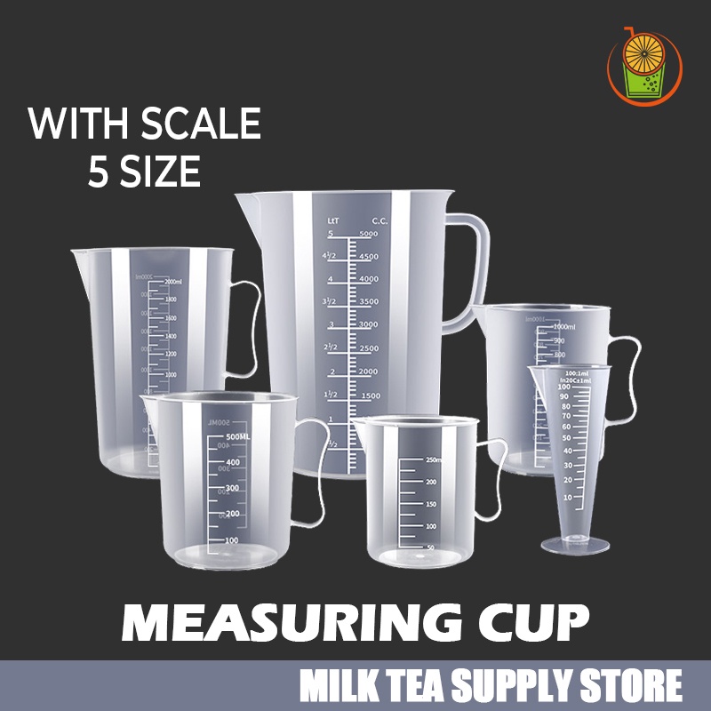 Plastic Measure Cup/Measuring Pitcher With Handle/Clear Measure Jug