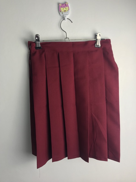 maroon uniform skirt