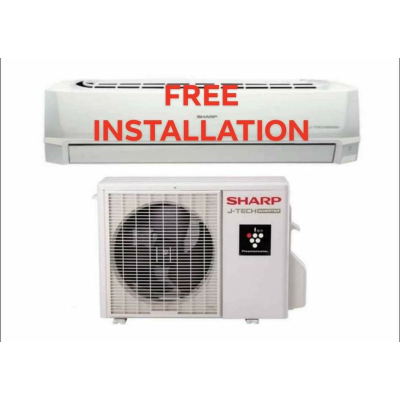 Sharp Split Type Aircon Premium J-Tech Inverter,, 46% OFF