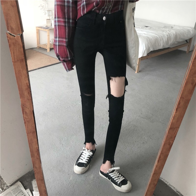 korean ripped jeans