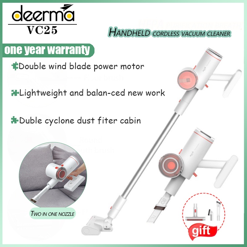 Deerma VC25 Vacuum Cleaner Handheld Wireless Vacuum Cleaner Shopee