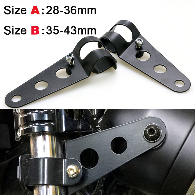 B00YB46QR2 Motor 28mm-38mm Fork Tubes Clamp Headlight Mounting Brackets Compatible with Universal Motorcycles XKH 