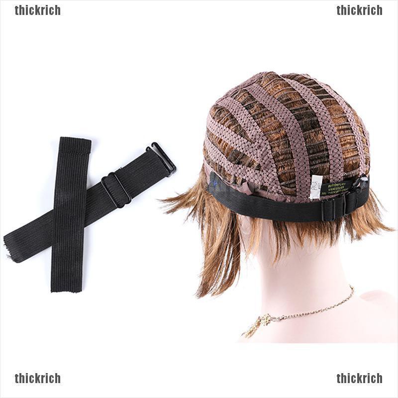 Thick Adjustable Black Nylon Highest Elastic Bands Wigs Wig Caps