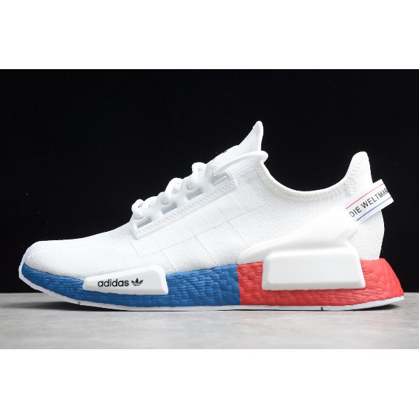 New Adidas NMD R1 V2 White/Blue-Red 