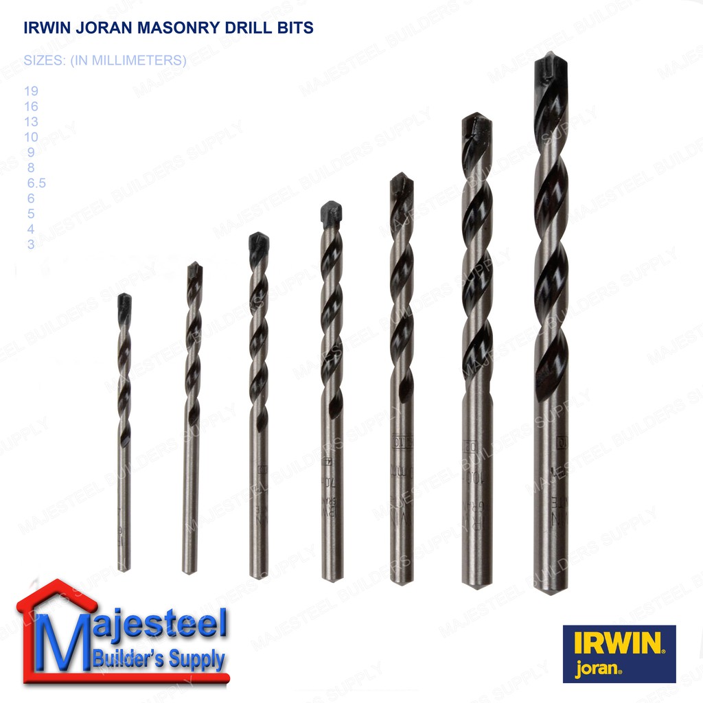 Irwin Joran Masonry Drill Bit for Concrete 3mm-10mm (Majesteel ...