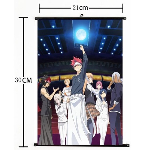 Food Wars!Shokugeki no Soma Nakiri erina Yukihira Fabric Wall Scroll poster cosplay Home Decor Gifts Painting Fabric Wall Scroll poster cosplay Home Decor