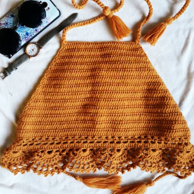 crochet halter neck