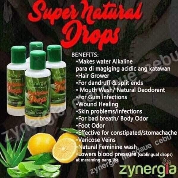 Original Super Natural Drops Zynergia Alkaline Trace Minerals