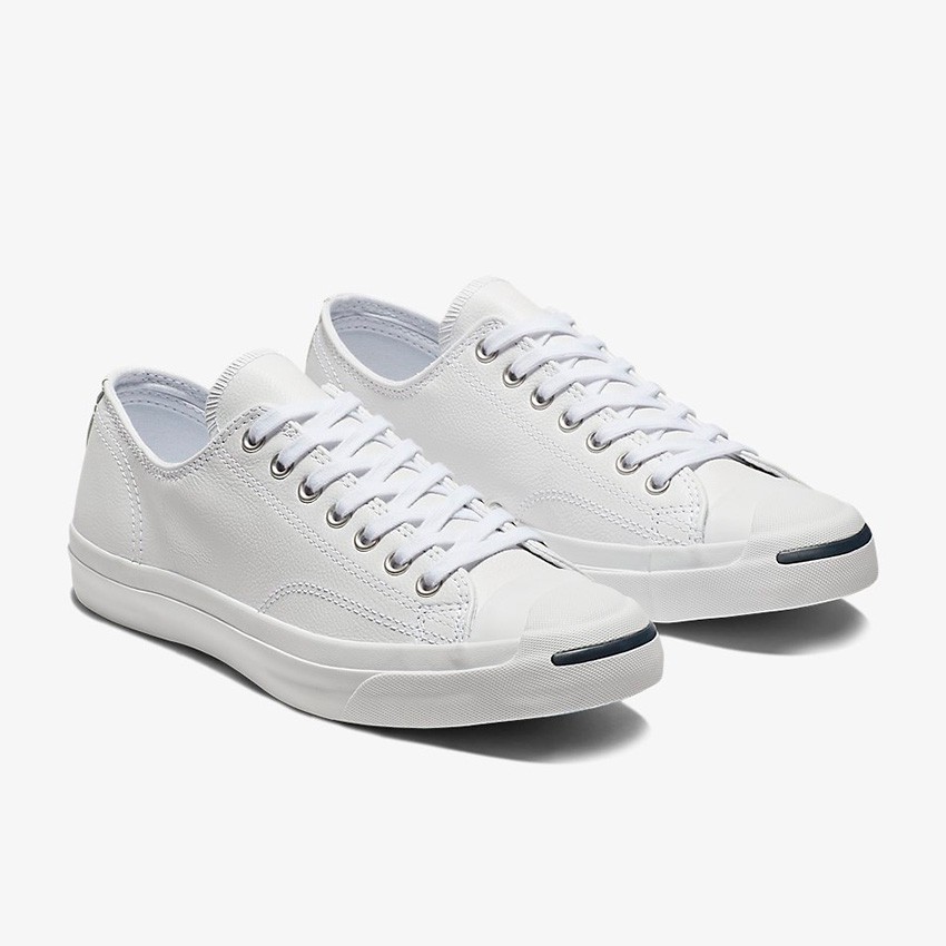 converse jack purcell tumbled leather low top unisex shoe