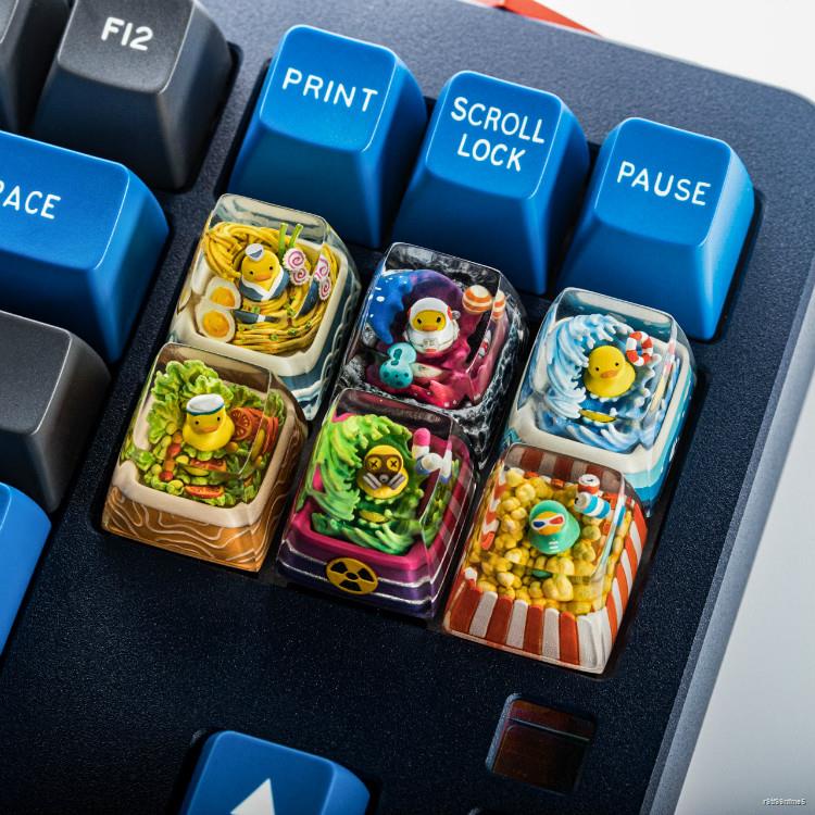 PCB [GM] Customized mechanical keyboard Dwarf Factory Great Duckie handmade resin keycaps