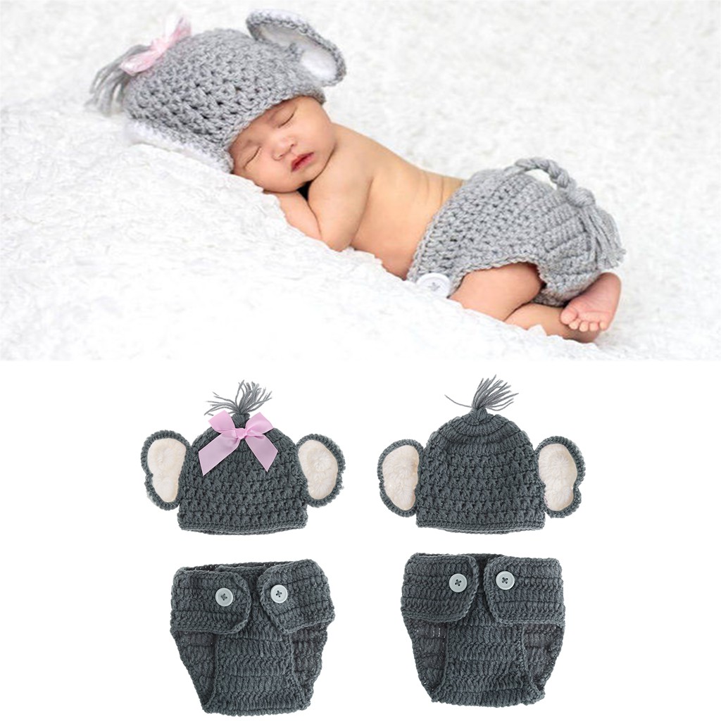 elephant crochet hat