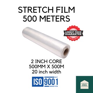 Stretch Film 500mm x 500m [20 inches width 500 meters length] COD Available Jack Wrap Plastic Wrap